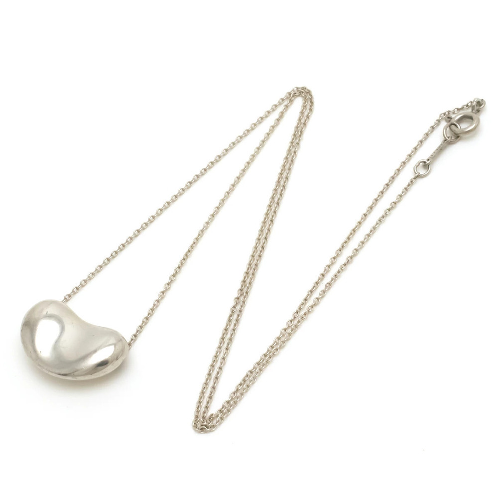 TIFFANYCo Tiffany Elsa Peretti Bean Pendant Necklace Silver